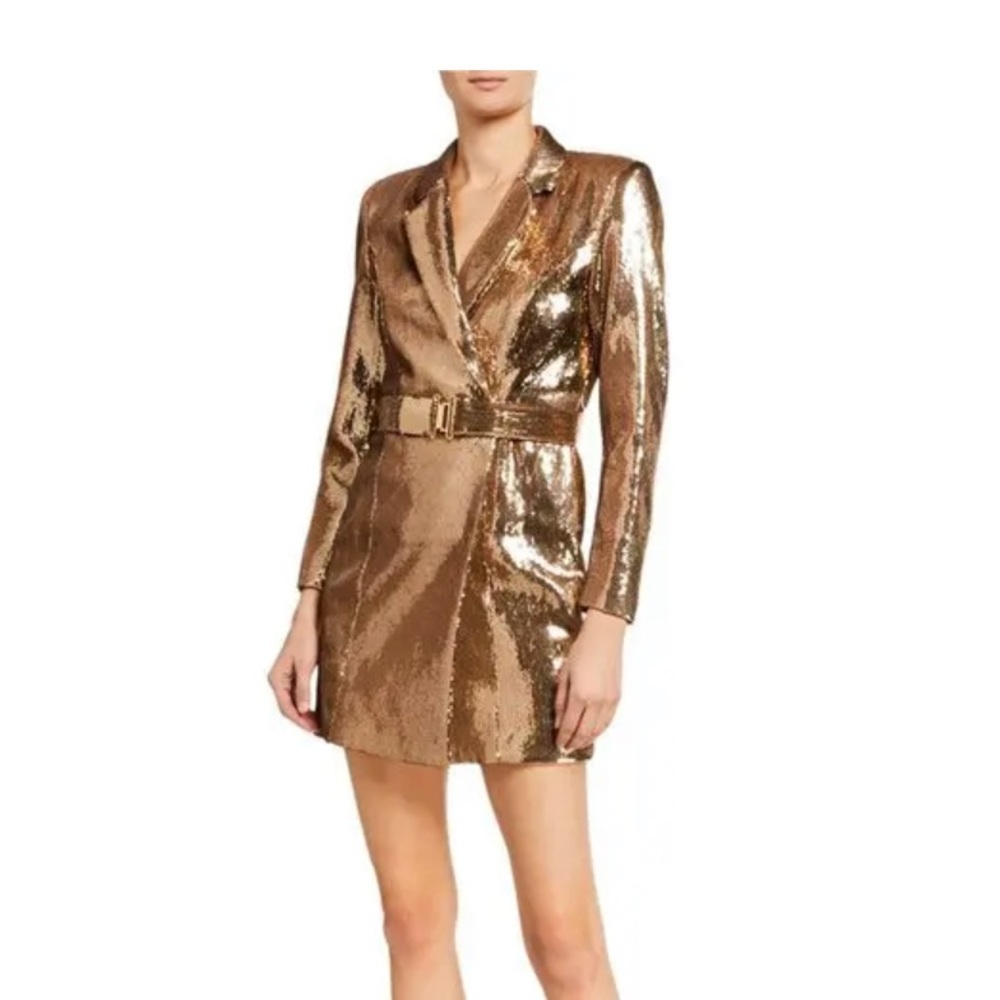 RETROFETE JOAN DRESS GOLD SEQUINED
